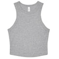 Front - Bella + Canvas Womens/Ladies Heather Micro-Rib Racerback Tank Top