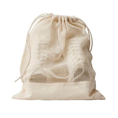 Front - Nutshell Cotton Drawstring Bag