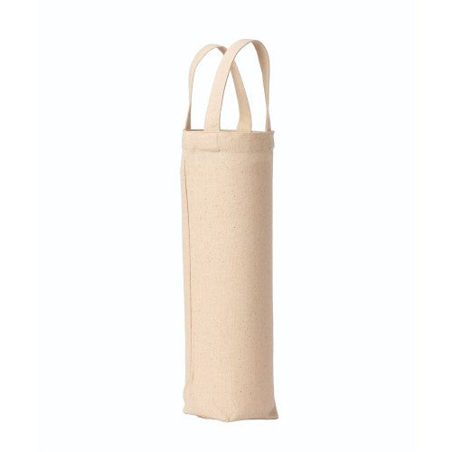 Front - Nutshell Premium Plain Canvas Recycled Bottle Bag