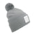 Front - Beechfield Pom Pom Appliqué Patch Beanie