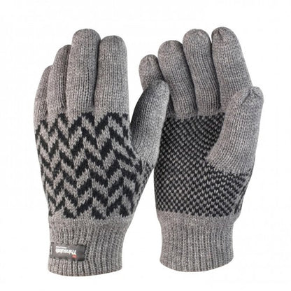 Front - Result Winter Essentials Unisex Adult Thinsulate Patterned Winter Gloves