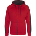 Front - Awdis Mens Polyester Sport Full Zip Hoodie