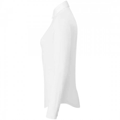 Front - Premier Womens/Ladies Recyclight Poplin Long-Sleeved Formal Shirt