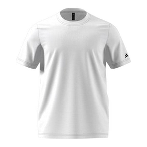White - Front - Adidas Unisex Adult Cotton T-Shirt