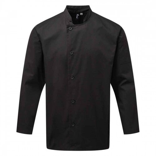 Front - Premier Mens Essential Long-Sleeved Chef Jacket