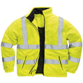 Front - Portwest Mens Lined Hi Vis Fleece Jacket