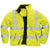 Front - Portwest Mens Lined Hi Vis Fleece Jacket
