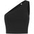 Front - SF Womens/Ladies One Shoulder Crop Top