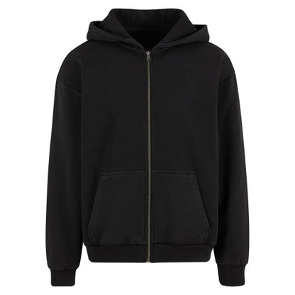 Front - Build Your Brand Mens Vintage Heavy Full Zip Hoodie