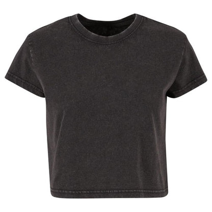 Front - Build Your Brand Womens/Ladies Vintage Cropped T-Shirt