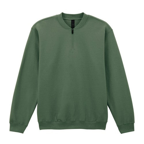 Front - Gildan Unisex Adult Softstyle Midweight Quarter Zip Sweatshirt