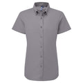 Front - Premier Womens/Ladies Supreme Oxford Short-Sleeved Formal Shirt