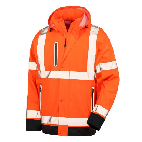 Front - Result Genuine Recycled Unisex Adult Prism Heavy Duty Hi-Vis Vest