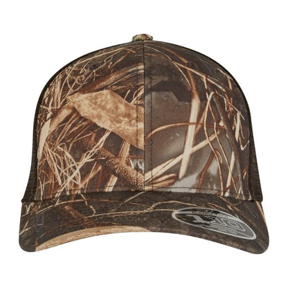 Front - Flexfit Realtree Camo Mesh Back Trucker Cap