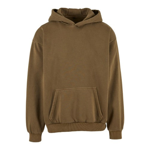 Front - Build Your Brand Mens Vintage Heavyweight Hoodie
