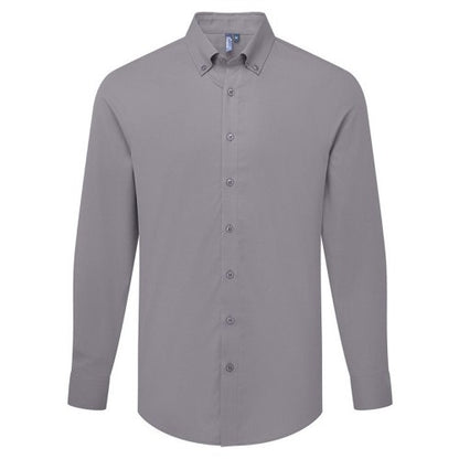Front - Premier Mens Supreme Oxford Long-Sleeved Shirt