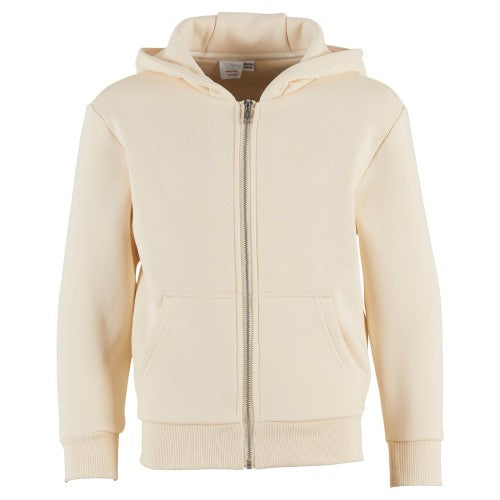 Front - Build Your Brand Childrens/Kids Fluffy Full Zip Hoodie