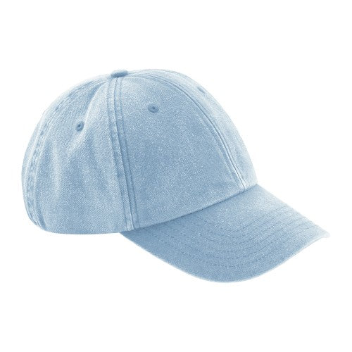 Front - Beechfield Childrens/Kids Vintage Low Profile Baseball Cap