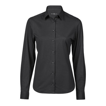 Front - Tee Jays Womens/Ladies Stretch Shirt