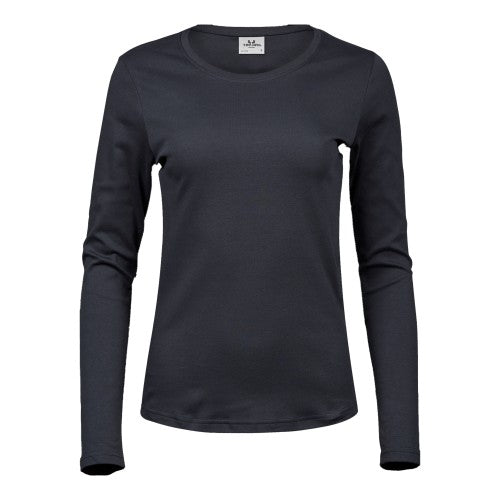 Front - Tee Jays Womens/Ladies Interlock Long-Sleeved T-Shirt