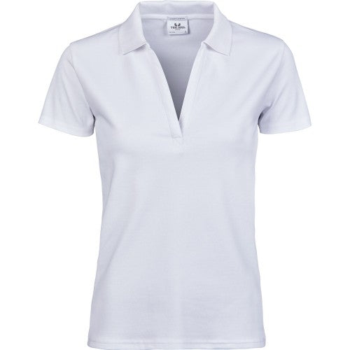 Front - Tee Jays Womens/Ladies Luxury Stretch Polo Shirt