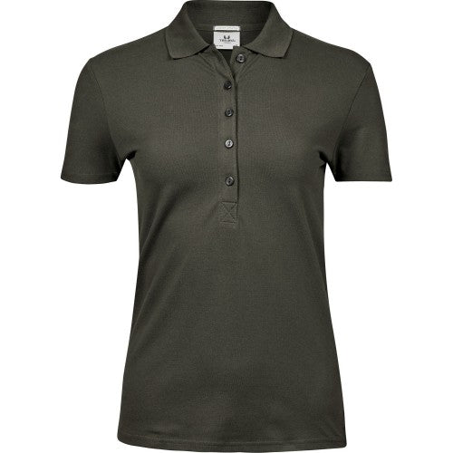 Front - Tee Jays Womens/Ladies Luxury Stretch Polo Shirt