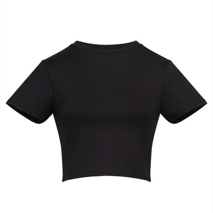 Front - Awdis Womens/Ladies Recycled Crop T-Shirt