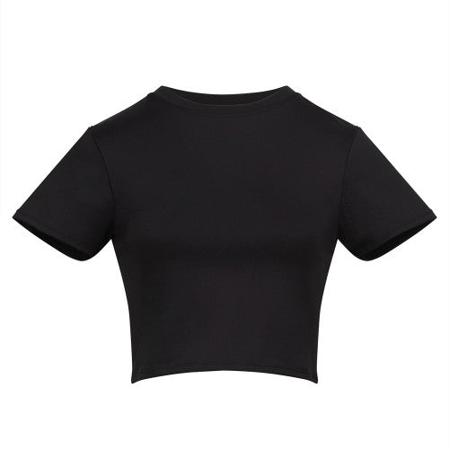 Front - Awdis Womens/Ladies Recycled Crop T-Shirt