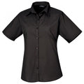 Front - Premier Short Sleeve Poplin Blouse / Plain Work Shirt