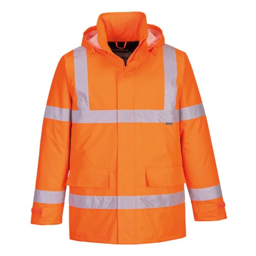 Front - Portwest Unisex Adult Eco Hi-Vis Winter Jacket