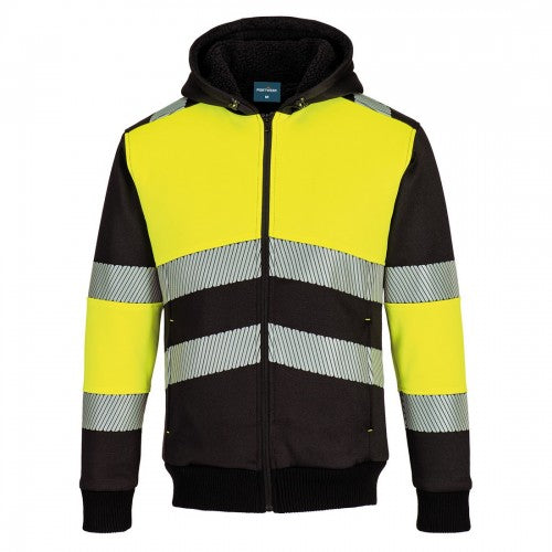 Front - Portwest Mens PW3 Class 1 High-Vis Full Zip Hoodie