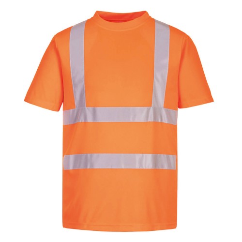 Front - Portwest Mens Eco Hi-Vis T-Shirt