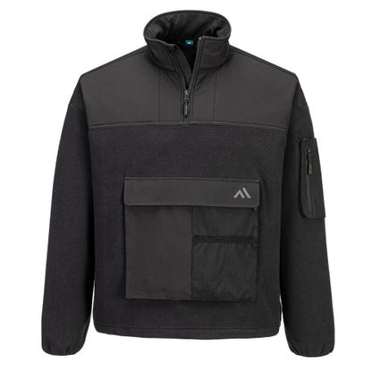 Front - Portwest Mens KX3 Half Zip Sport Fleece Jacket