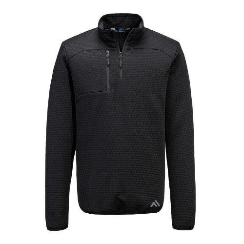 Front - Portwest Mens KX3 Textured Quarter Zip Sweatshirt