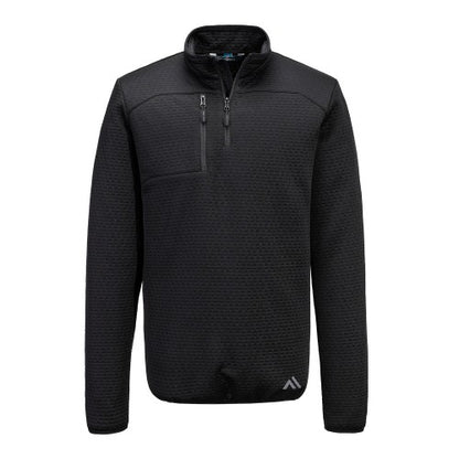 Front - Portwest Mens KX3 Textured Quarter Zip Sweatshirt
