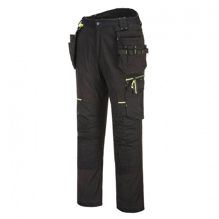 Front - Portwest Mens EcoStretch Holster Pocket Work Trousers