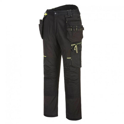 Front - Portwest Mens EcoStretch Holster Pocket Work Trousers