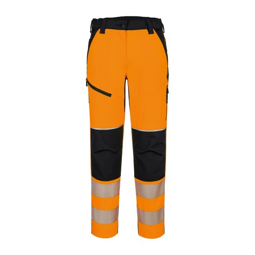 Front - Portwest Womens/Ladies Stretch Hi-Vis Work Trousers