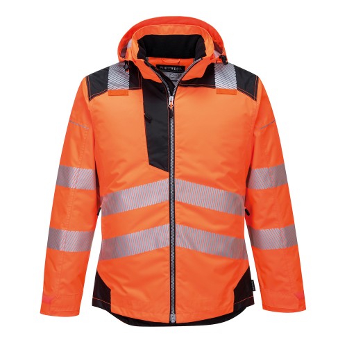 Front - Portwest Mens Hi-Vis Winter Jacket