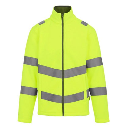 Front - Regatta Professional Mens Pro Contract Thor Hi-Vis Fleece Jacket
