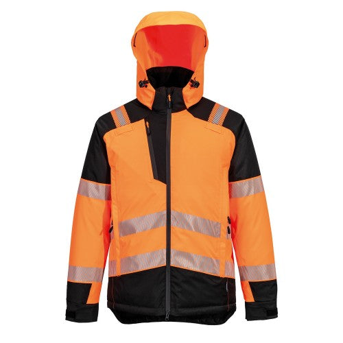 Front - Portwest Mens Hi-Vis Winter Jacket