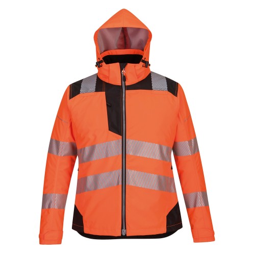Front - Portwest Womens/Ladies Hi-Vis Winter Jacket