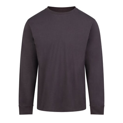 Front - Awdis Mens Plain Long-Sleeved T-Shirt