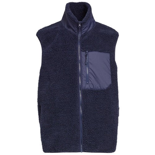 Front - Build Your Brand Mens Bonded Sherpa Gilet