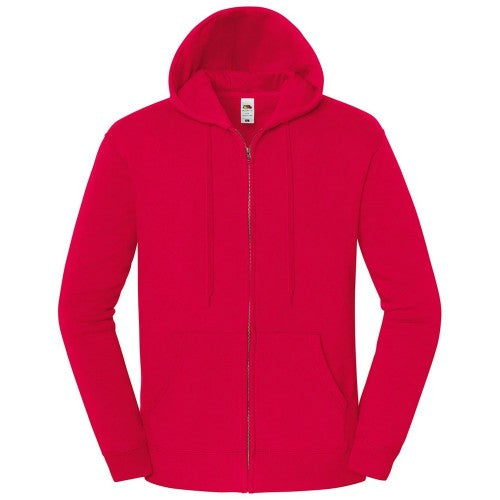 Front - Fruit of the Loom Unisex Adult Iconic Premium Full Zip Hoodie