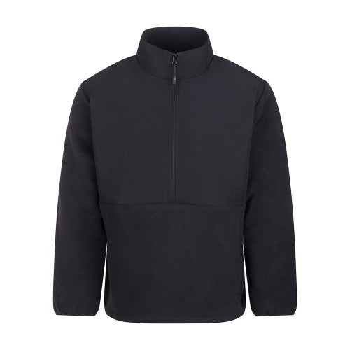 Front - Front Row Mens Microfleece Half Zip Fleece Top