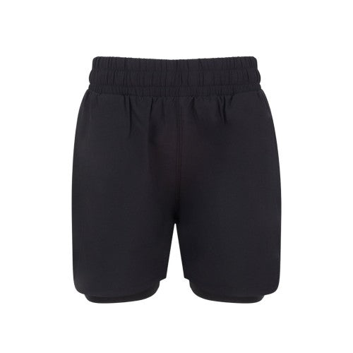 Front - Tombo Childrens/Kids Double Layer Sports Shorts