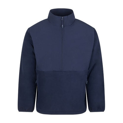 Front - Front Row Mens Microfleece Half Zip Fleece Top