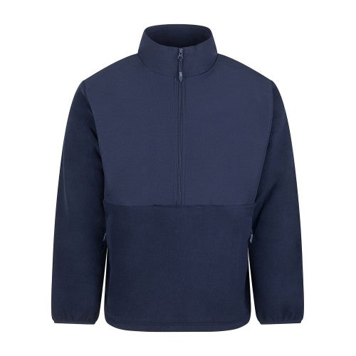 Front - Front Row Mens Microfleece Half Zip Fleece Top