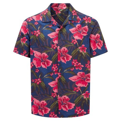 Front - Wombat Mens Floral Relaxed Fit Shirt